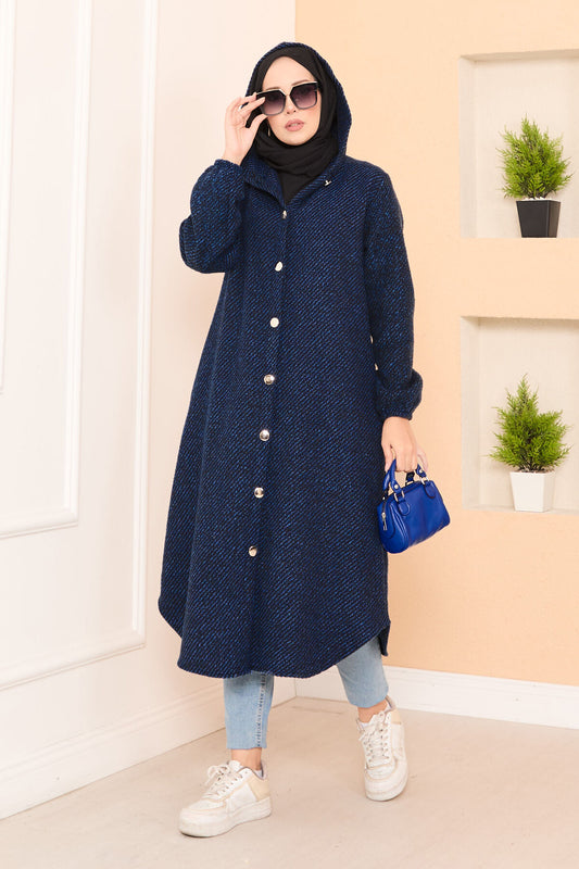 Kapüşon Detaylı Kaşe Kap saks