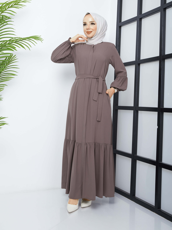 Jupe Plissée Hijab Abaya - Vison