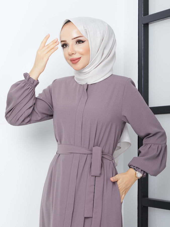 Jupe Plissée Hijab Abaya - Poudre